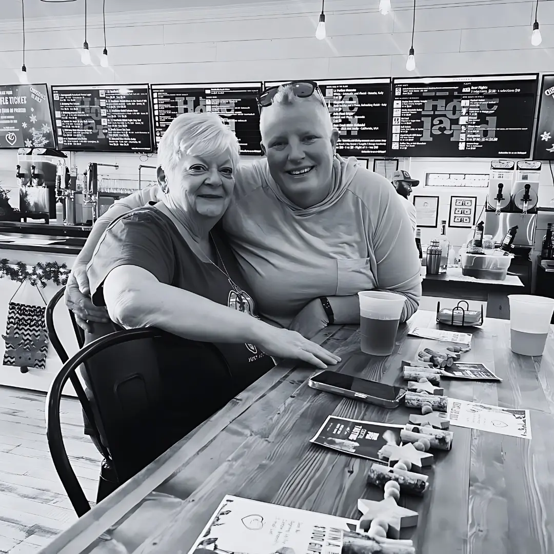 Dawn and Rosemary together at Homeland Craft Beer & Wine