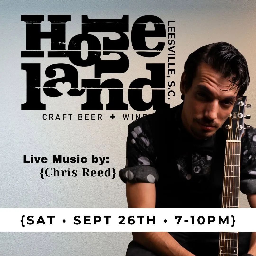 Chris Reed live at Homeland, Saturday September 26, 7–10 PM