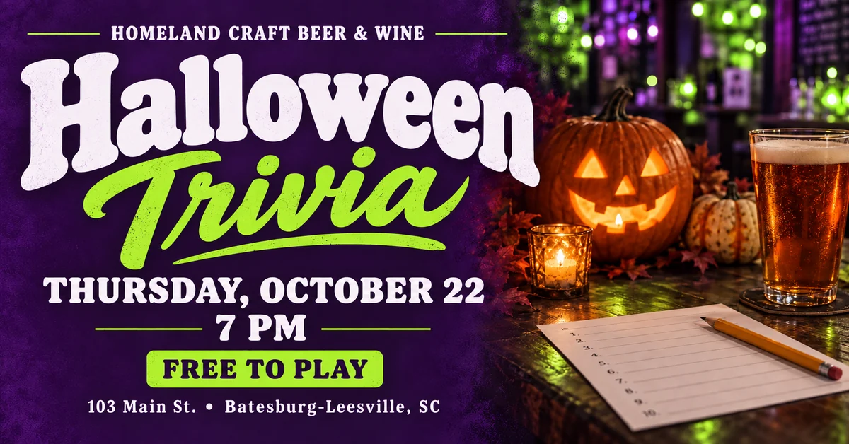 Halloween Trivia at Homeland Craft Beer & Wine on 2026-10-22