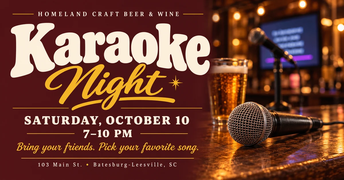 Karaoke Night at Homeland Craft Beer & Wine on 2026-10-10