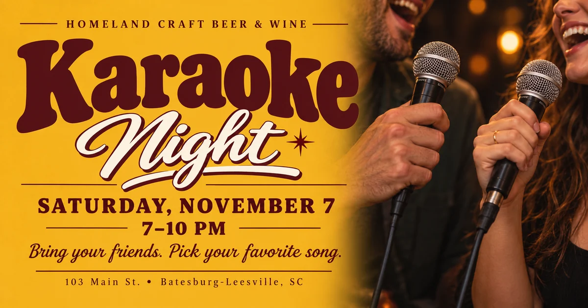 Karaoke Night at Homeland Craft Beer & Wine on 2026-11-07