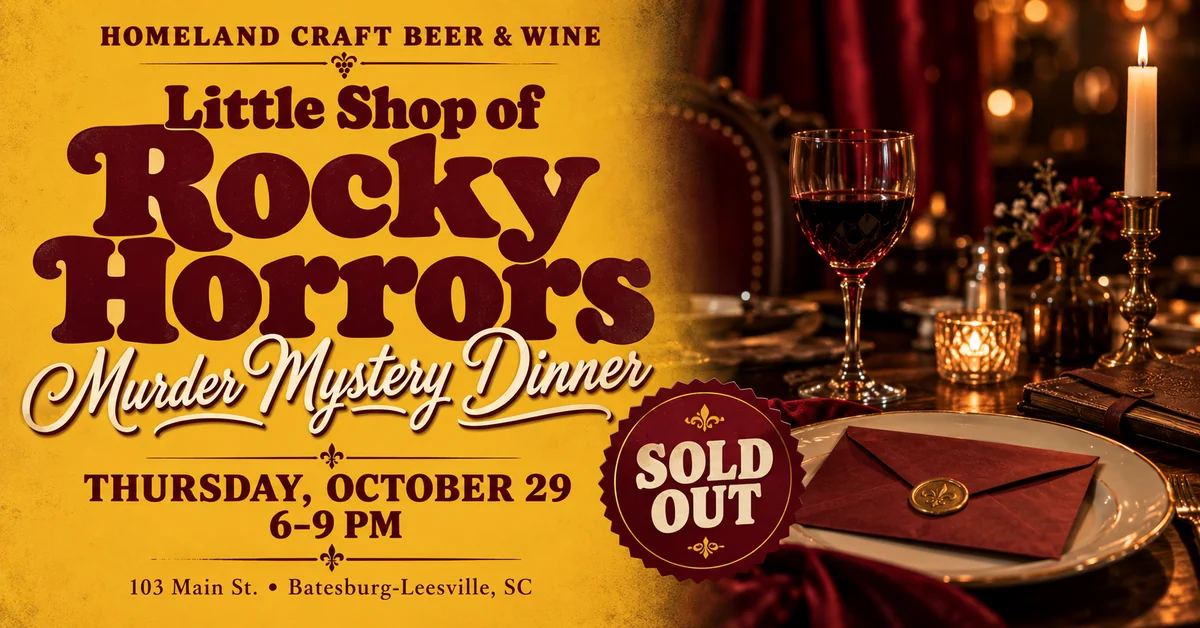 Little Shop of Rocky Horrors: Murder Mystery Dinner at Homeland Craft Beer & Wine on 2026-10-29