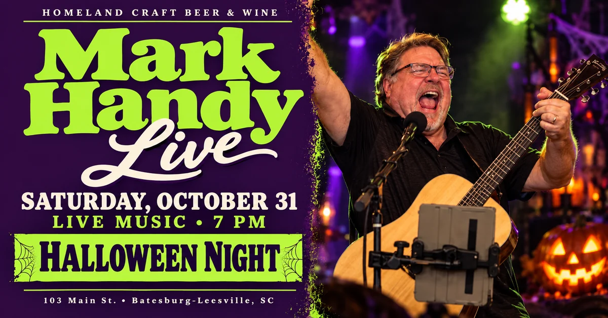 Mark Handy Live on Halloween at Homeland Craft Beer & Wine on 2026-10-31